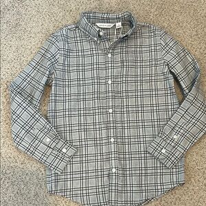 NWT Janie & Jack Grey and Black Flannel Shirt, 7